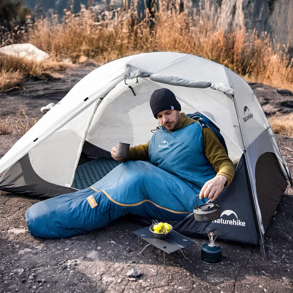 Спальник Naturehike Pro MG120 CNK2550WS044, p-p L, блакитний - фото 2