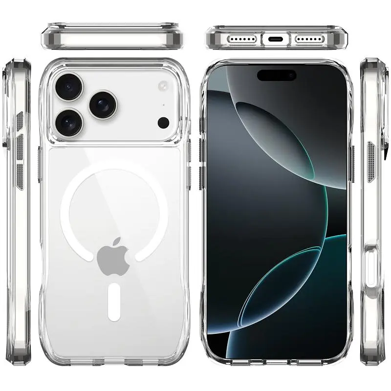 Чохол Epik TPU Space Octagon with MagSafe для Apple iPhone 17 Pro Max (6.9) Clear - фото 3