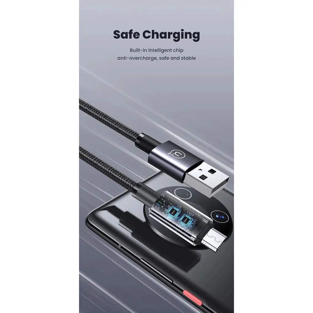 Кабель Usams US-SJ668 USB-A to Micro-USB 2A 1.2m Tarnish [138994] - фото 8