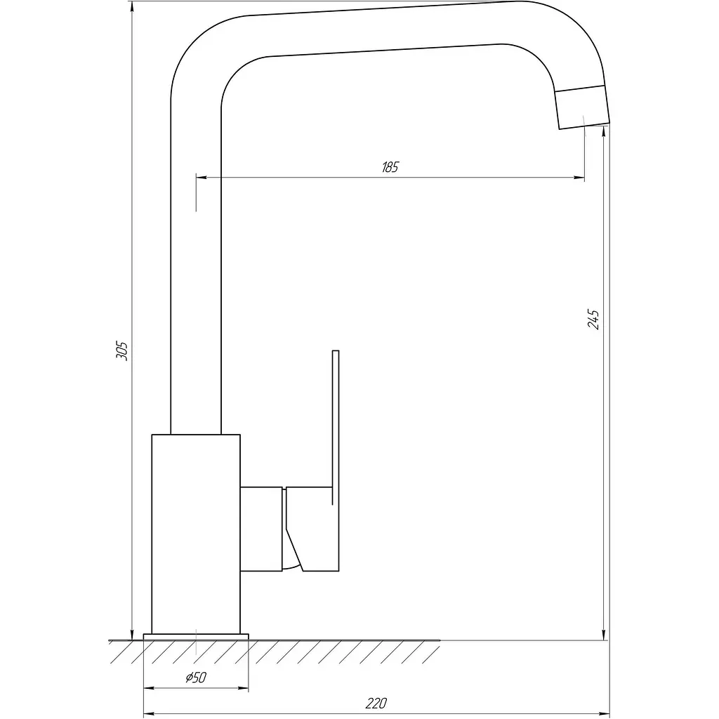 Змішувач для кухні TOPAZ BARTS TB 07423-H36 - фото 4