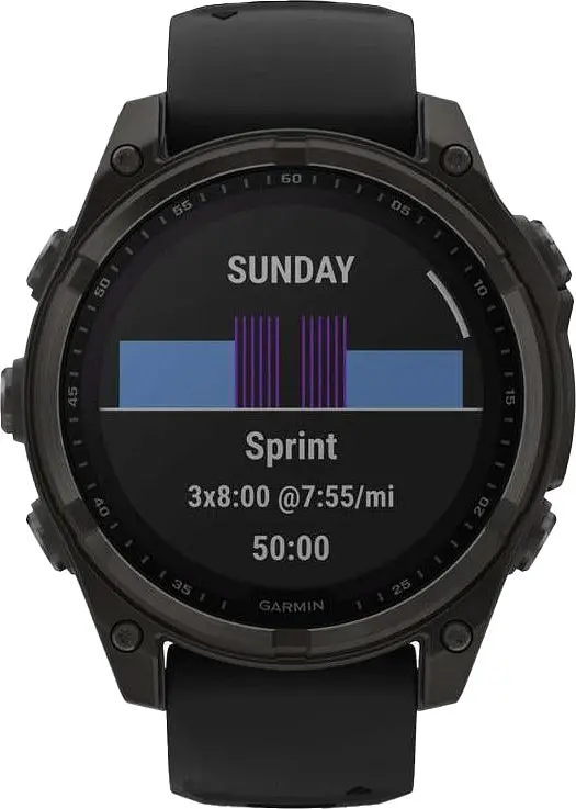 Смарт-годинник Garmin Fenix 8 51mm Solar Sapphire Carbon Gray DLC Titanium w. Black/Pebble Gray S. Band (010-02907-10/11/7 - фото 5