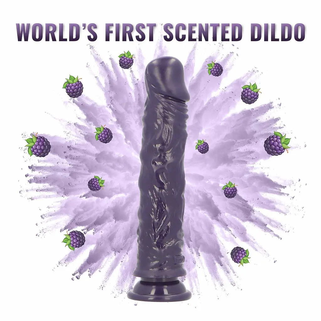 Фаллоимитатор с ароматом ежевики Toyz4lovers Delicious Dildo Berries, 20 см - фото 3