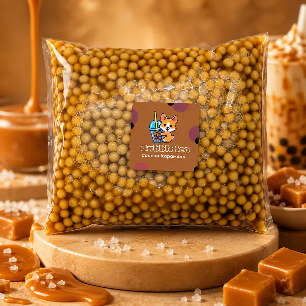 Bubble tea кульки смак "Карамель солона" 1.25кг Дой пак - фото 2