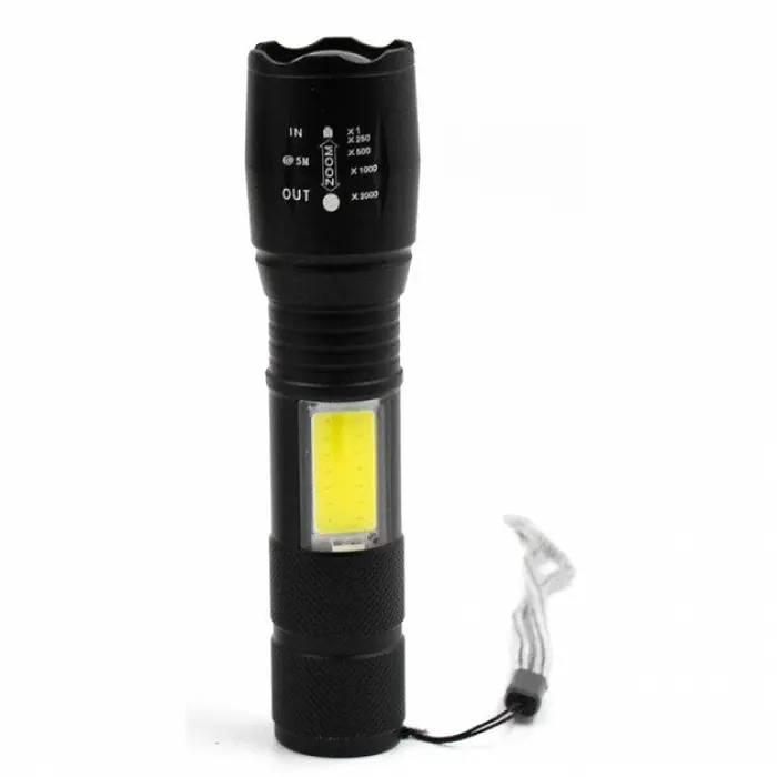 Ручний ліхтарик Bailong BL-29 T6 металевий із вбудованим акумулятором micro USB - фото 3