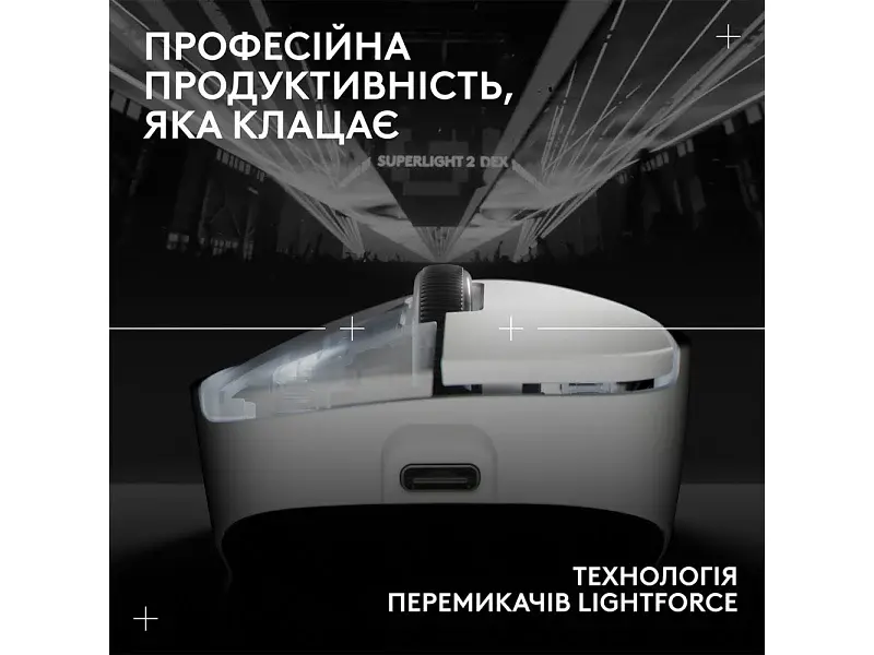 Миша Logitech Pro X Superlight 2 Dex White (910-007363, 910-007365) - фото 7