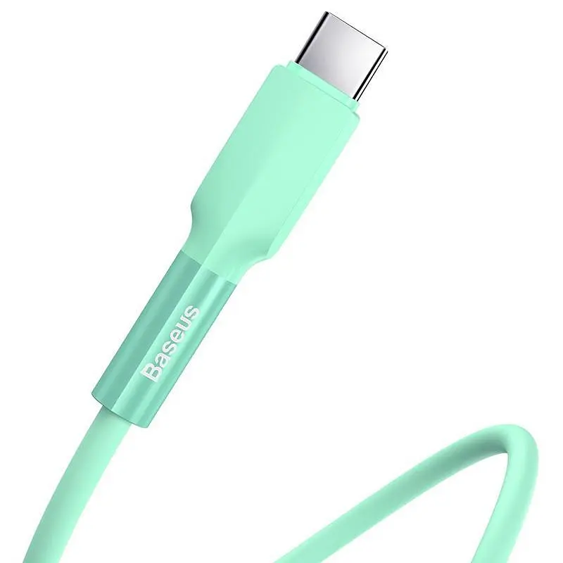 Кабель Baseus Silica Cable USB to Type-C 1m CATGJ-06 Green - фото 2