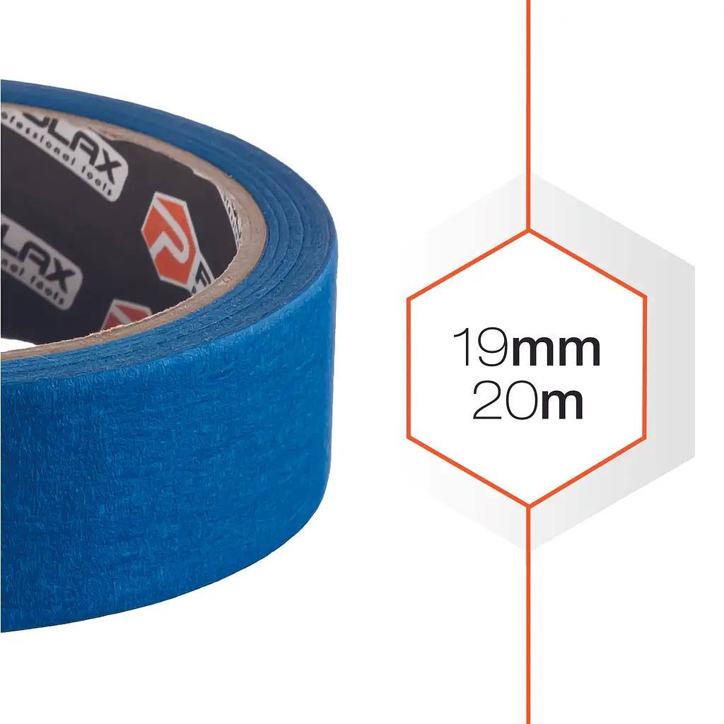 Малярна клейка стрічка Polax Premium 19 мм х 20 м (101-023) - фото 2