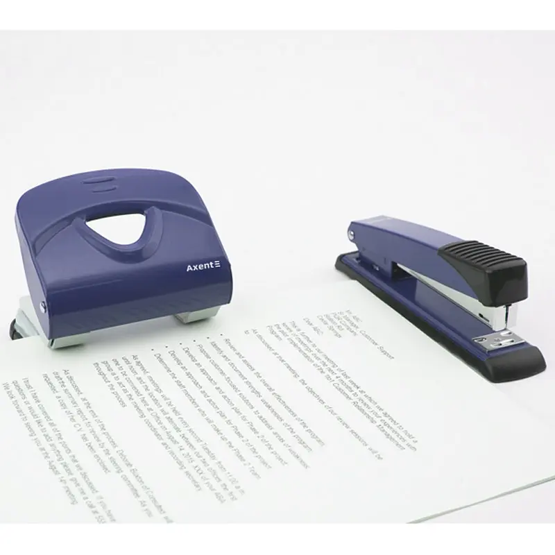 Діркопробивач для паперу Axent Exakt-2 металевий 30 аркушів синій (3930-02-A) - фото 5