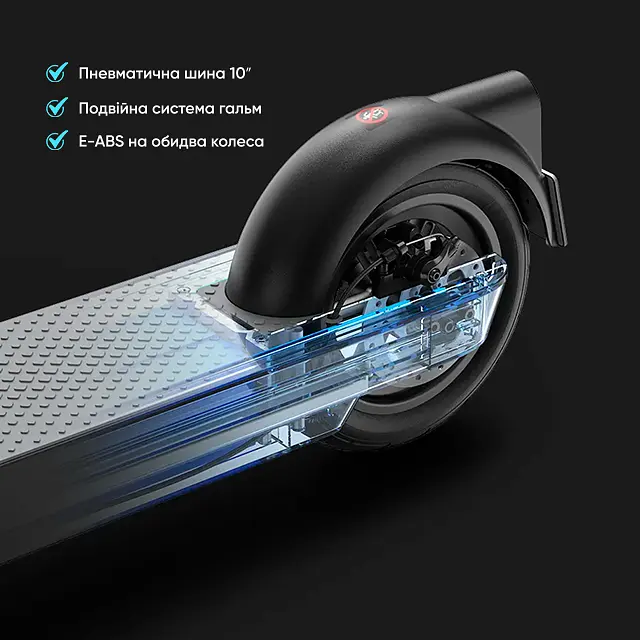 Електросамокат OKAI ES30-NEON PRO Black 10", 350(700)W, 14.7Ah, 80km, 25km\h, 25%, NFC, App, 21kg (ES30-B) - фото 10