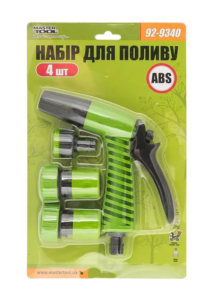 Набір для поливу Mastertool 92-9340 1 пістолет x 1 адаптер x 2 конектори (у наборі 4 шт.) - фото 2