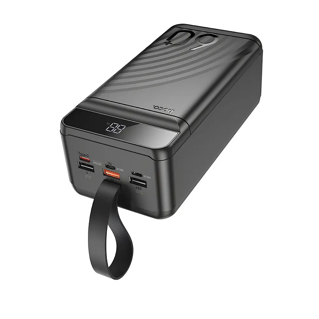 Батарея універсальна HOCO 60000mAh Element PD/20W, QC/22.5W, LED Lamp, Black (J123C / 714736) - фото 3