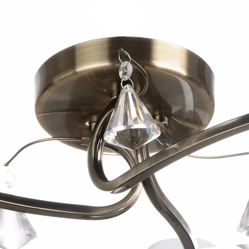 Люстра потолочная Brille классическая E14 40W BZ (LK-213C/3) - фото 3