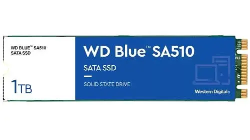 Твердотільний накопичувач SSD 1Tb, Western Digital Blue SA510, SATA3, M.2 2280, 3D TLC, 560/520 МБ/с (WDS100T3B0B)