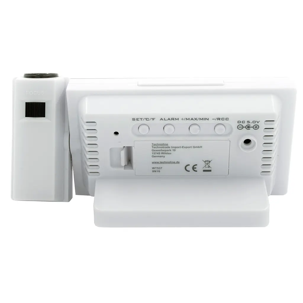 Годинник проекційний Technoline WT537 White (WT537), Білий - фото 4