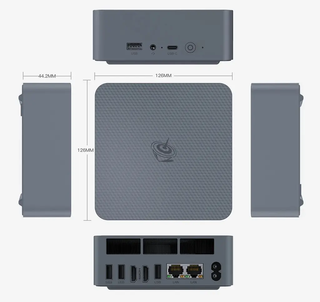 Неттоп Beelink EQR5 Grey Ryzen 5 Pro 5650U 16Gb DDR4 500Gb SSD Radeon RX Vega 7 2xGLan Type-C / 3xUSB 3.2 / 1xUSB 2.0 2xHDMI Windows 11 Pro - фото 4