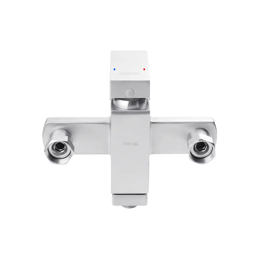 Змішувач для ванної Kroner KRP Edelstahl Kubus - ESG070 CV023011 Хром матовий - фото 4