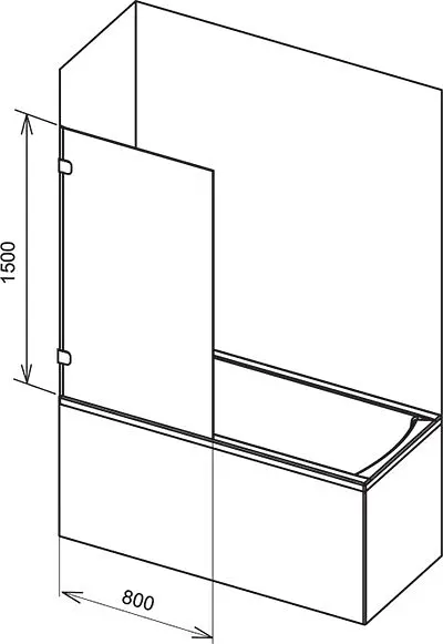 Шторка для ванни Ravak BVS1-80 хром+transparent 7U840A00Z1 - фото 2