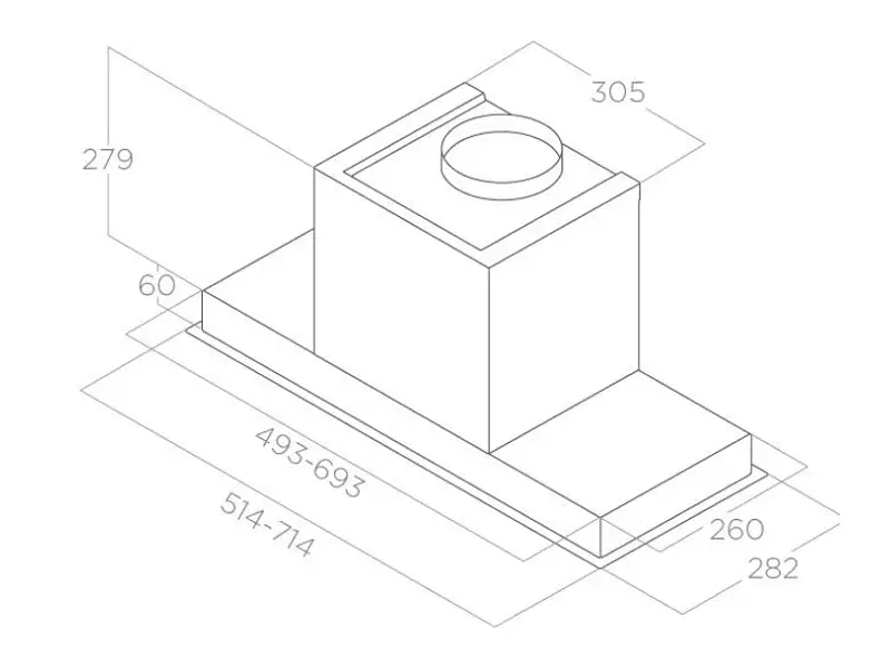 Витяжка вбудована Elica HIDDEN 2.0 BL MAT/A/52 - фото 3
