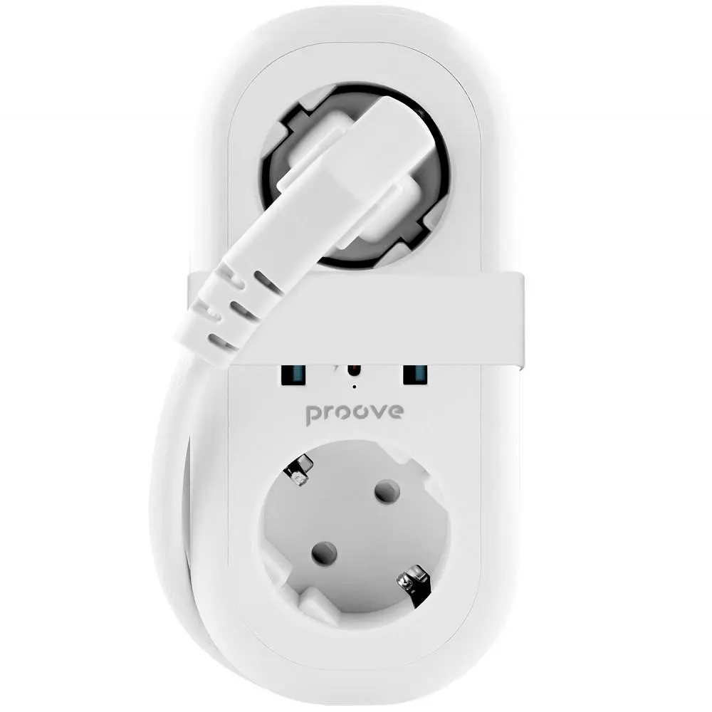 Мережевий фільтр Proove Supercoil 20W (2xAC + Type-C + 2xSB) 1.5m white (PSPS25002102) - фото 2