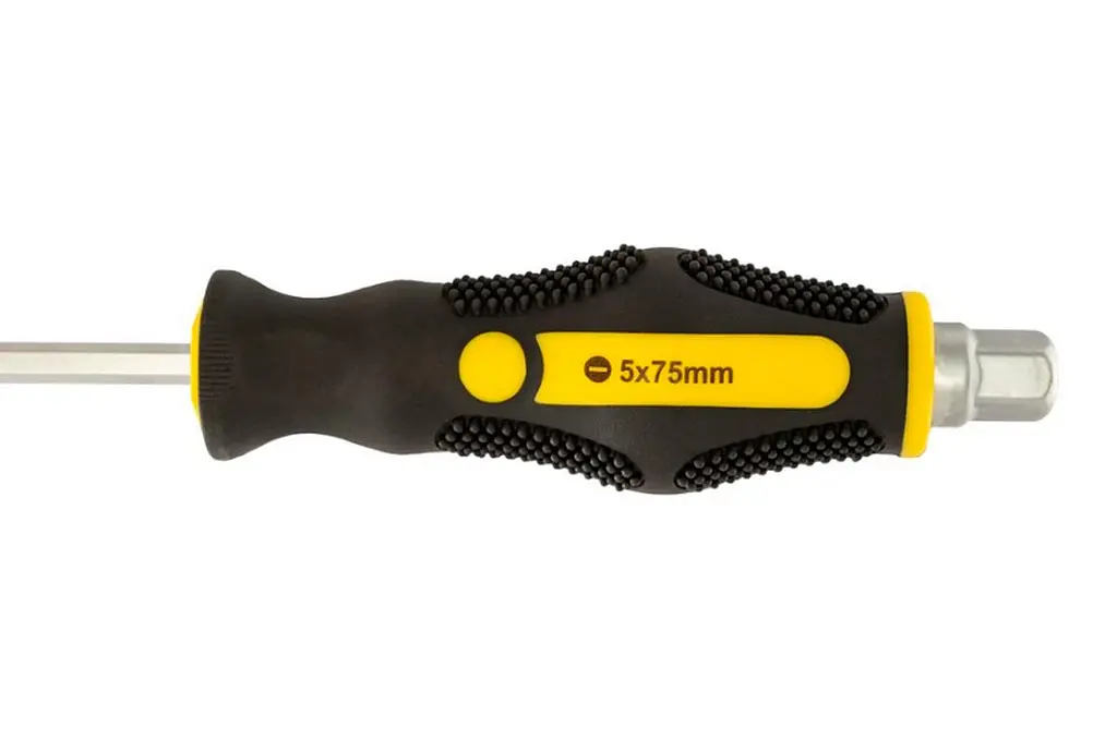 Отвертка ударная плоская шлицевая Mastertool SL5 x 75мм HEX 49-6575 - фото 5