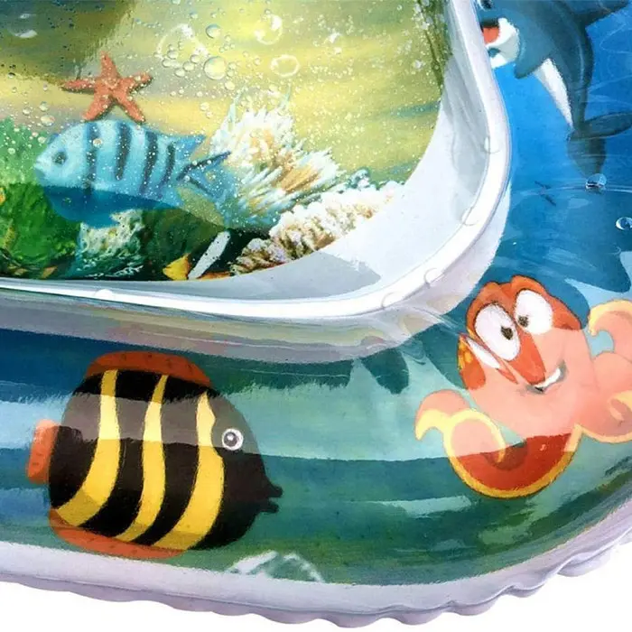 Детский водный коврик развивающий 65х45 см LVR 022 надувной акваковрик для малышей Blue (18987) - фото 2