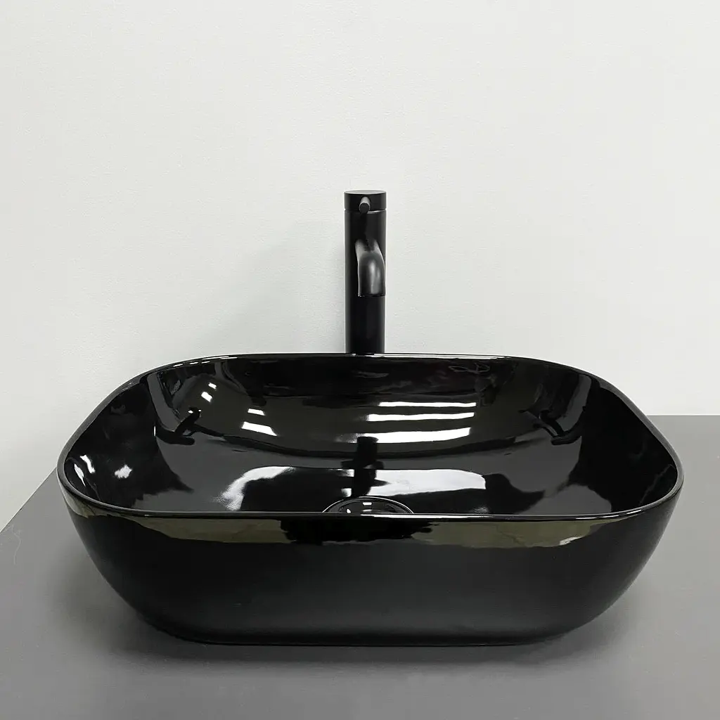 Умивальник VBI Ravenna black glossy накладний VBI-011227, Чорний - фото 2