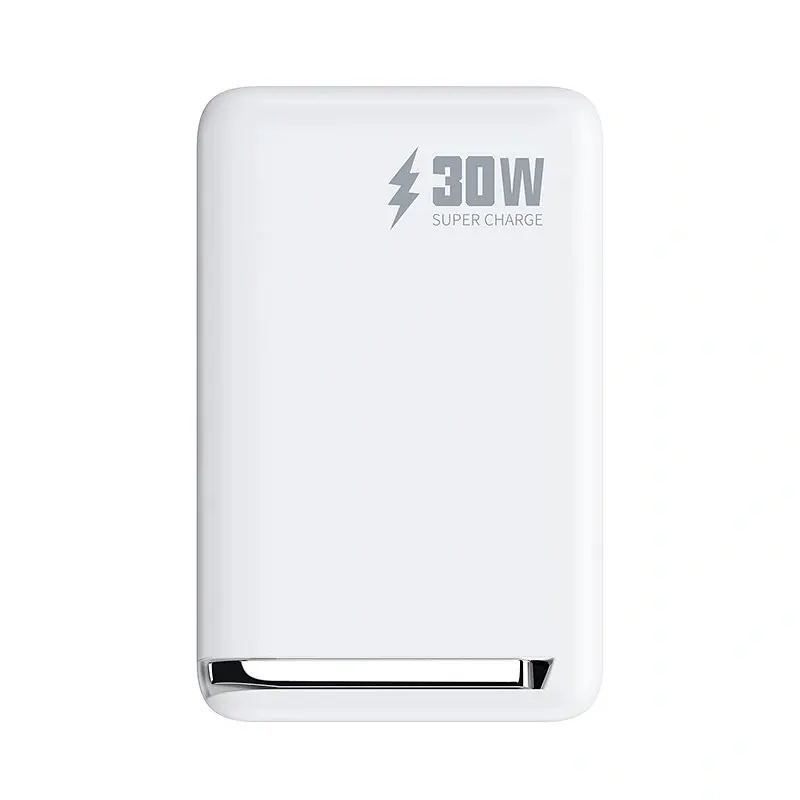 Портативное ЗУ Power Bank WIWU Wi-P031 Magnetic с БЗП 30W 10000 mAh White - фото 4