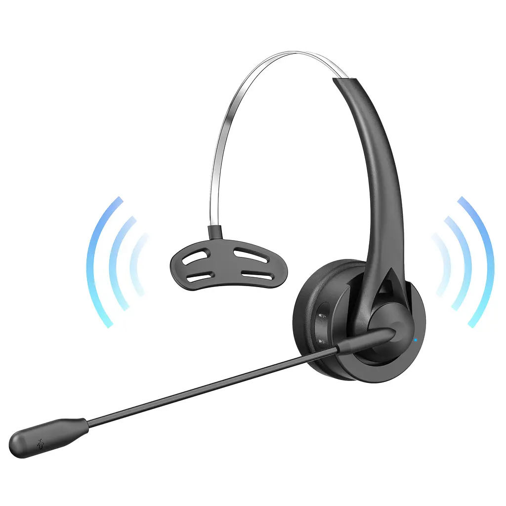 Бездротова Bluetooth-гарнітура Opptel BH31S з мікрофоном ENC та зарядною док-станцією (Чорний) - фото 2