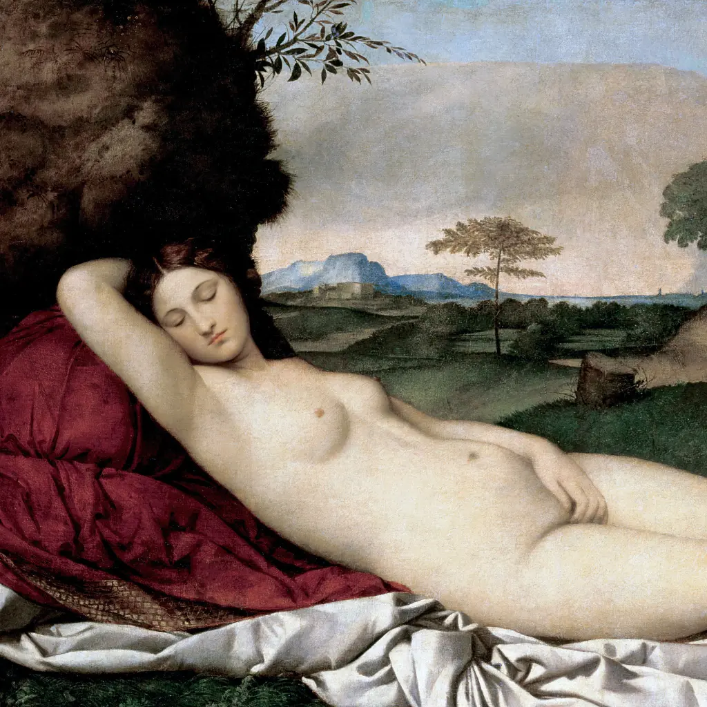 Інтер'єрна картина Спляча Венера, Джорджоне, Giorgione, Sleeping Venus, інтер'єрний декор, 40×60 см (id6976) - фото 5