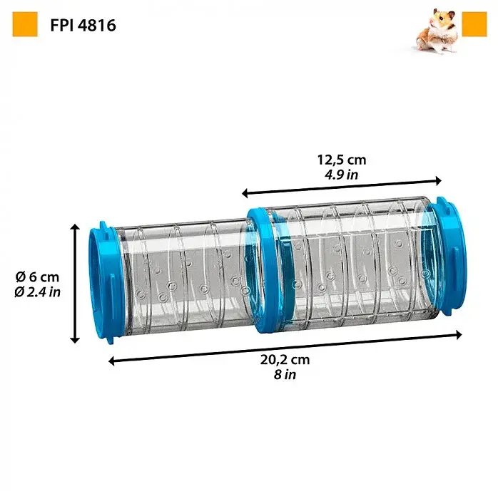 Телескопічний тунель для гризунів Ferplast FPI 4816 Telescopic Tube 12.5-20.2xØ 6 см 84816099 - фото 3