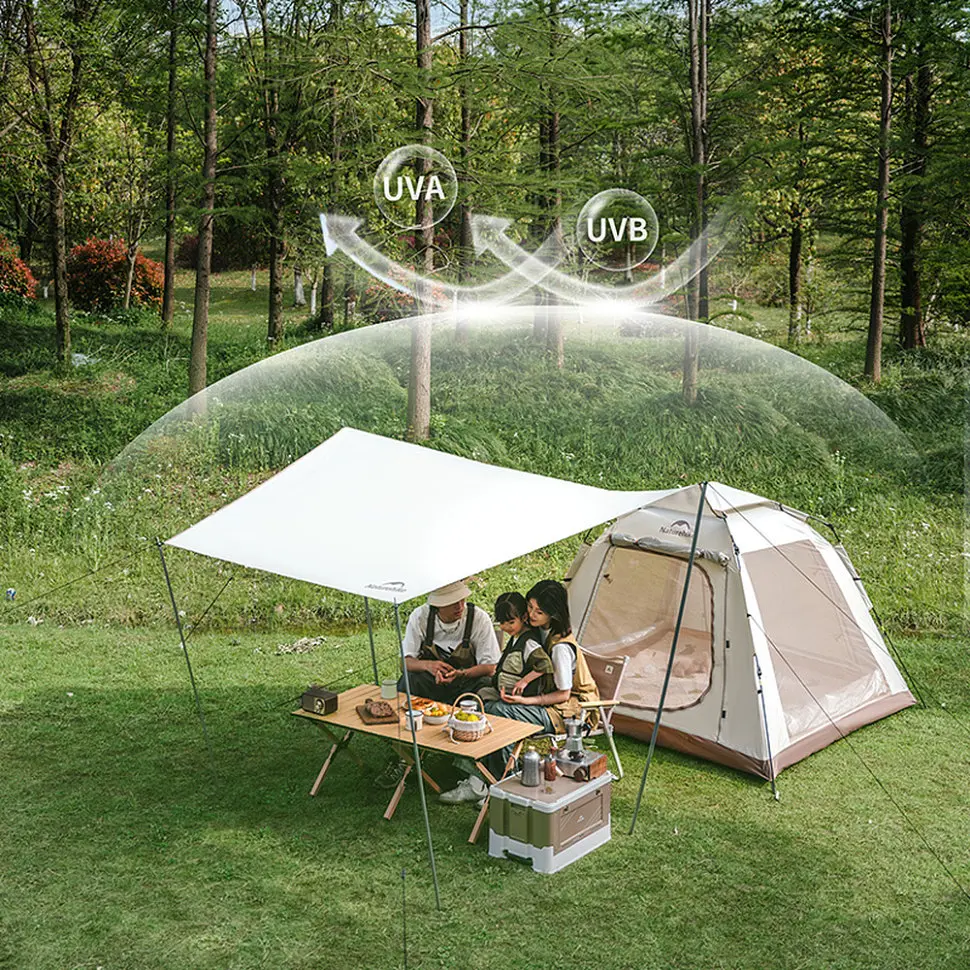 Палатка трехместная автоматическая с тентом Naturehike Ango Picnic CNK2450WS021 (Коричневый) - фото 8