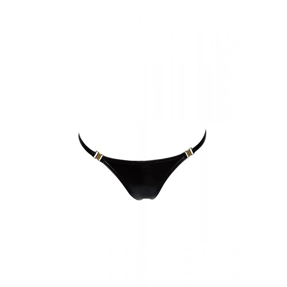Трусики з мокрим ефектом на застібках Noir Handmade P008, S - фото 4