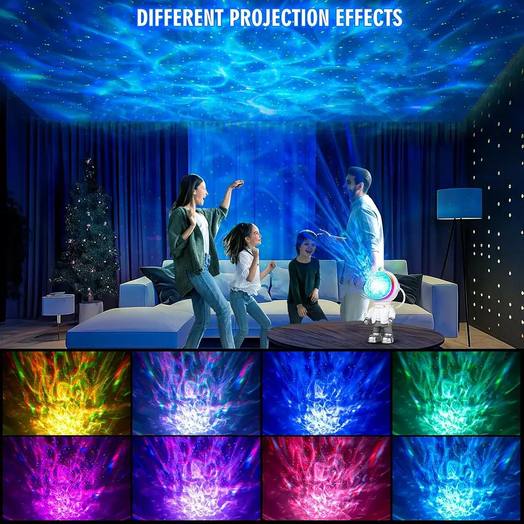 Світловий проєктор Astronaut Galaxy Star Starry Night Light з туманністю і пультом - фото 4