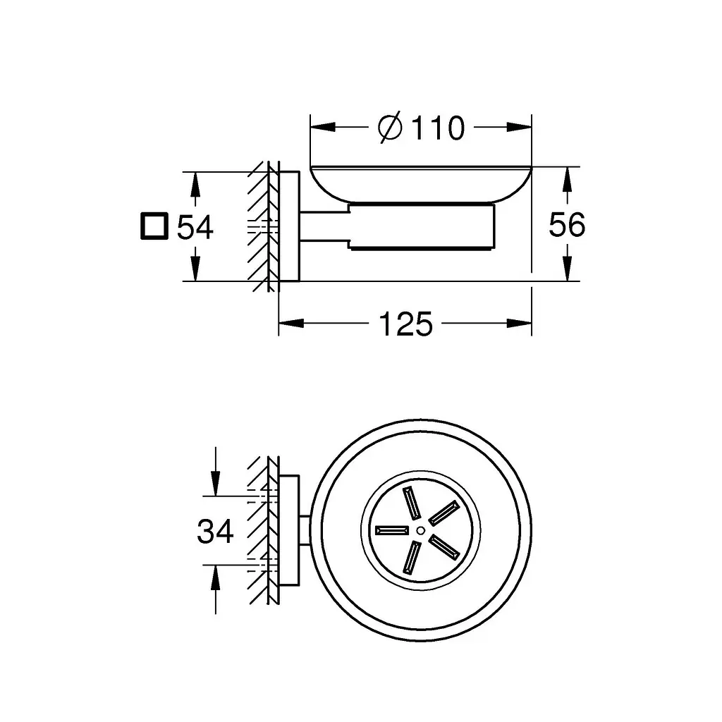 Мильниця з тримачем Grohe QuickFix Start Cube 410962430, Чорний - фото 2