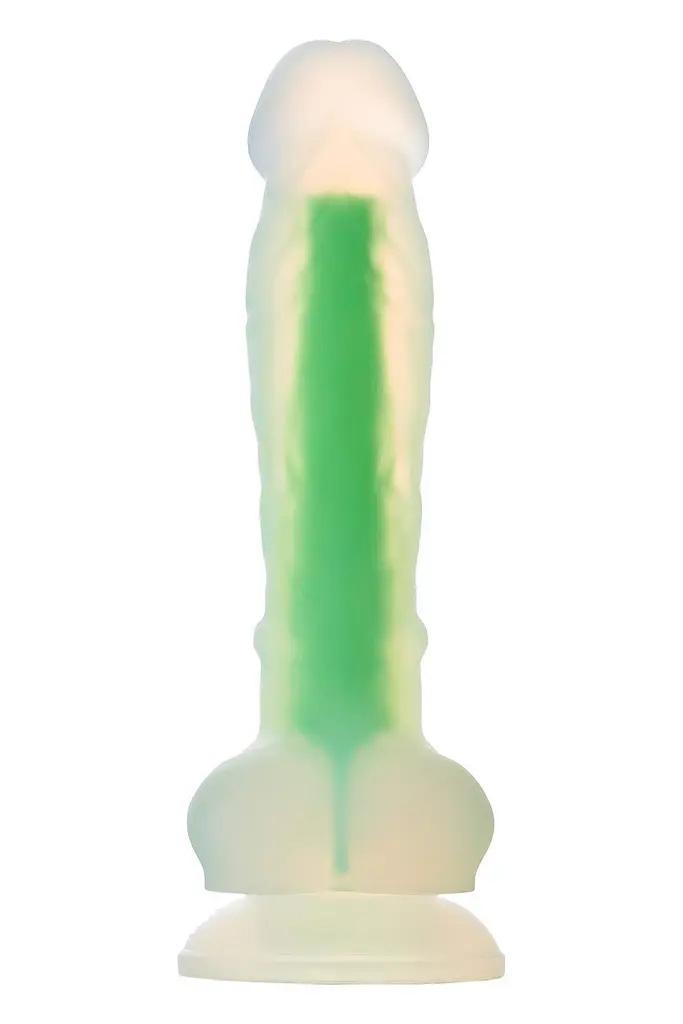 Фаллоимитатор Radiant Glow In The Dark Soft 17.5 см зеленый - фото 2