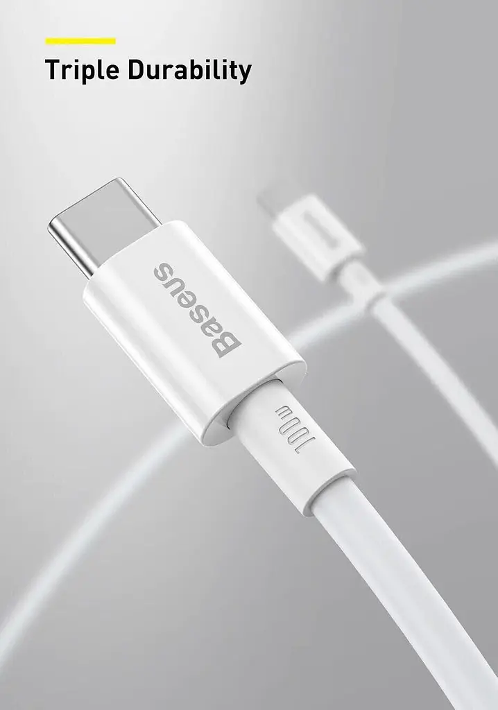 Кабель Baseus Superior Series Fast Charging USB-C to USB-C 100W 1m Black (CATYS-B01) [77818] - фото 4