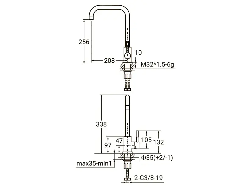 Змішувач для кухонної мийки Aquatica KT-4B270P - фото 6