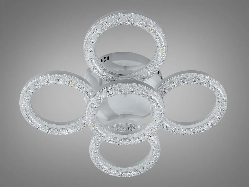 Стельова LED-люстра кільця Diasha MX4770/4+1S WH Ø 50 см, 73 W - фото 2