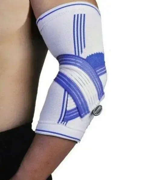 Налокітник Power System PS-6007 Elbow Support Pro White/Blue (1 шт) S/M (PS-6007_S/M_White-Blue) - фото 3