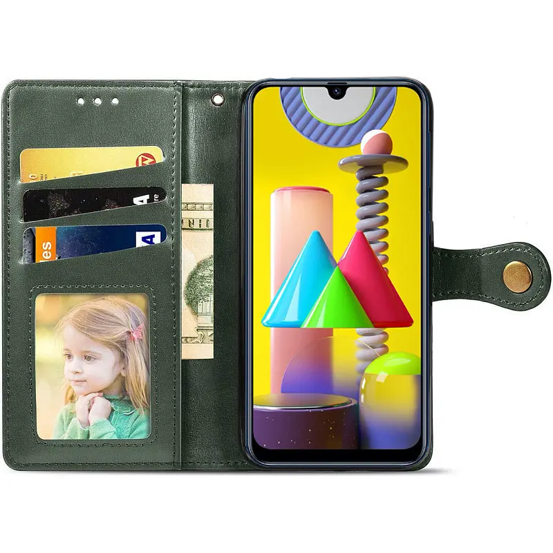Шкіряний чохол-книжка GETMAN Gallant (PU) для Xiaomi Mi 11 Зелений - фото 2
