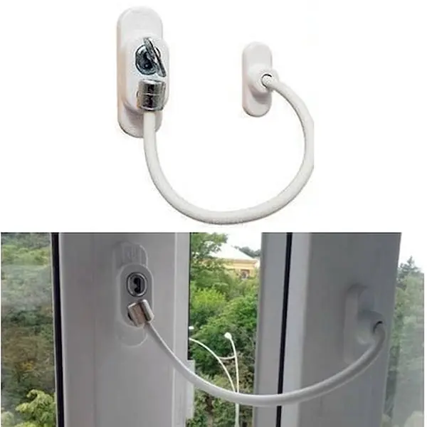 Замок безпеки із тросом Safety Lock SL1 Білий - фото 2
