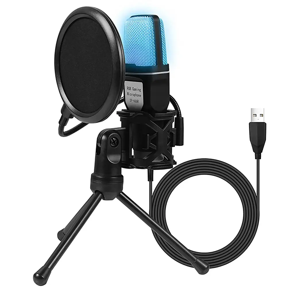 Конденсаторний мікрофон Yanmai SF666R USB з RGB-підсвічуванням
