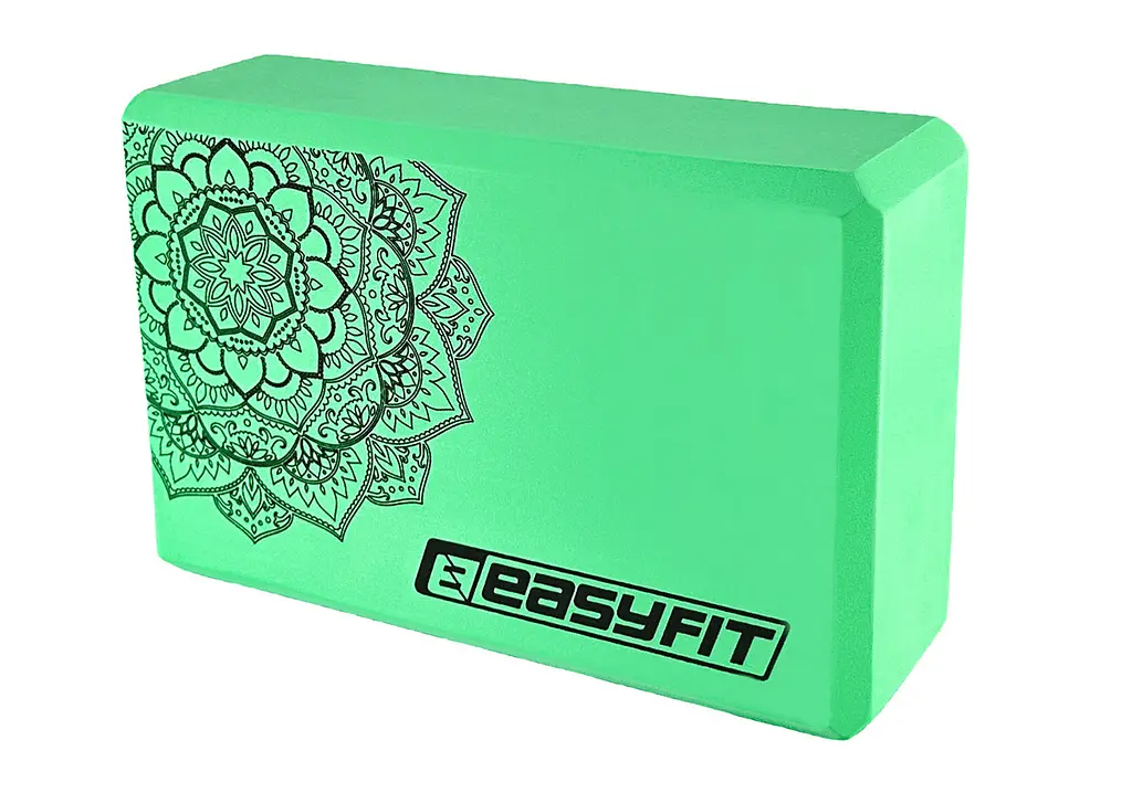 Блок для йоги EasyFit EVA з малюнком м'ятний - фото 2
