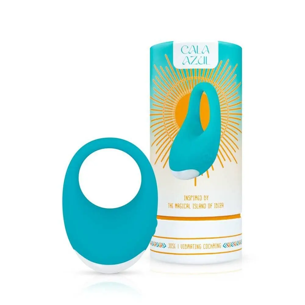 Ерекційне кільце з вібрацією Cala Azul - Jose Vibrating Cockring, 10 режимів - фото 8