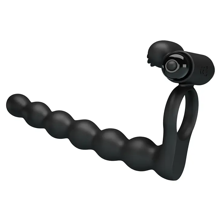 Кільце-насадка для подвійного проникнення - Pretty Love Hercules Penis Sheath III Black - фото 5