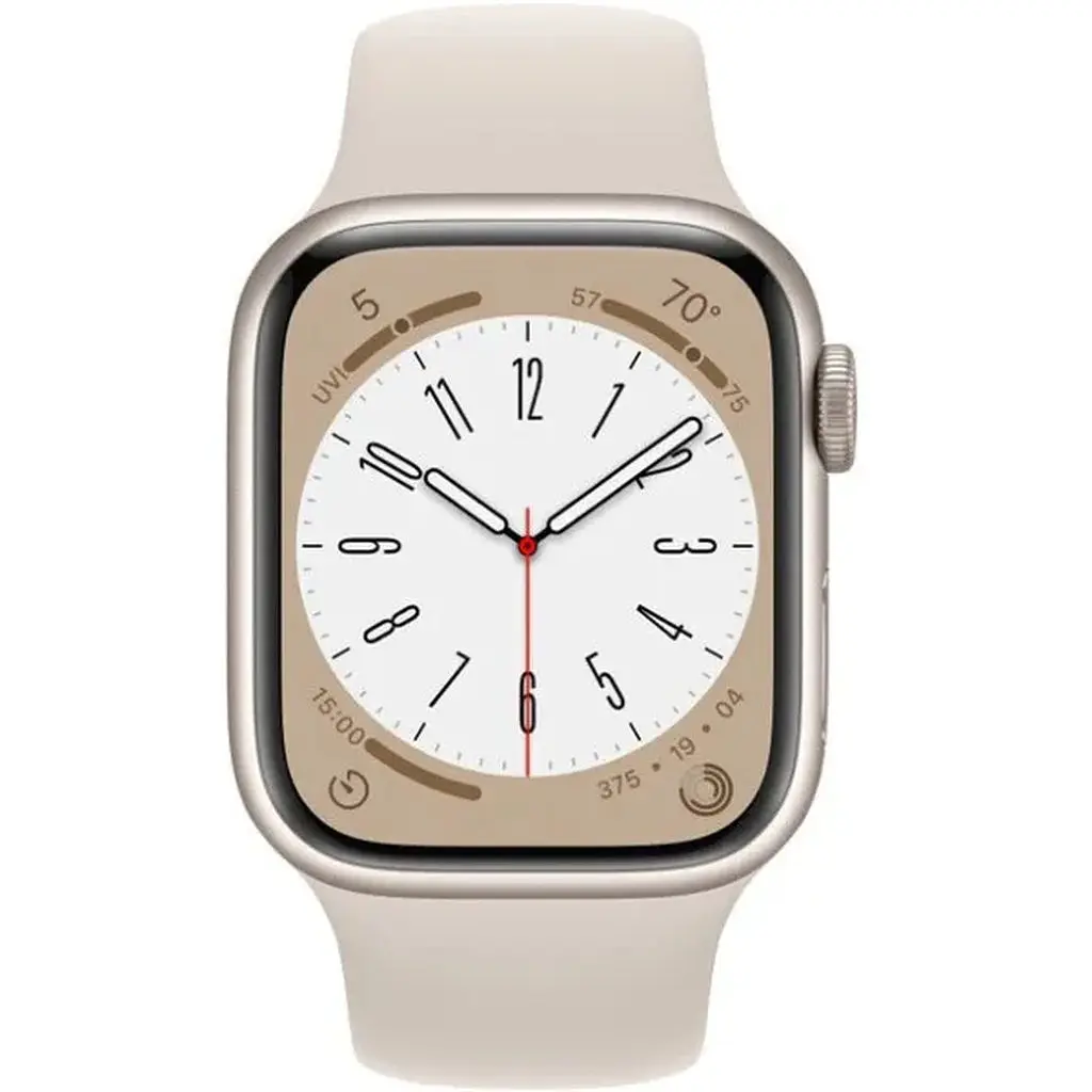 Apple Watch Series 8 45mm GPS Starlight Aluminium Case Starlight Sport Band MNUQ3LL/A M/L A2771 - фото 2