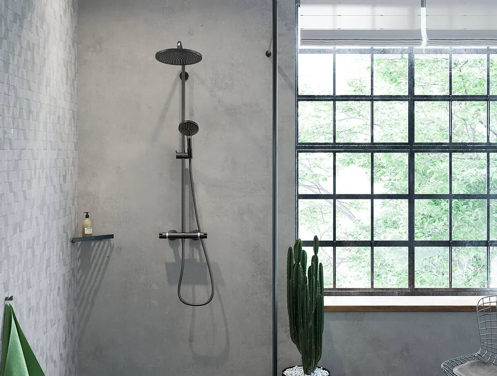 Душова система з термостатом Hansgrohe Croma Select S Showerpipe 280 1jet EcoSmart BR brushed bronze 26891140 - фото 2