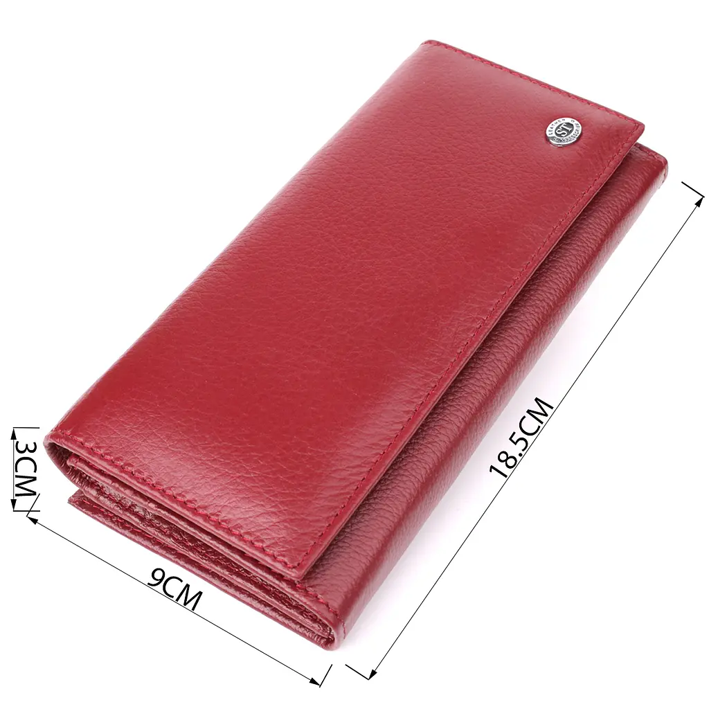 Гаманець для жінок із монетницею з натуральної шкіри ST Leather 18.5х9х3 см acs0029670 - фото 3