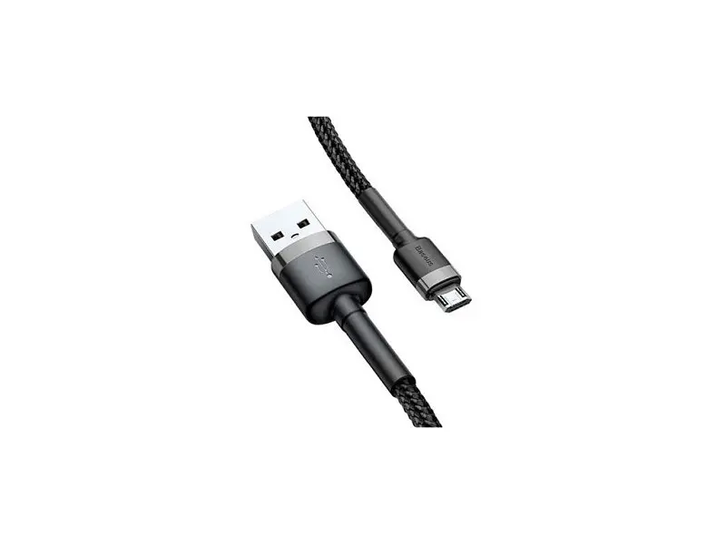 Кабель BASEUS Cafule Cable USB For Micro 2.4A 1m Gray+Black (CAMKLF-BG1) - фото 2