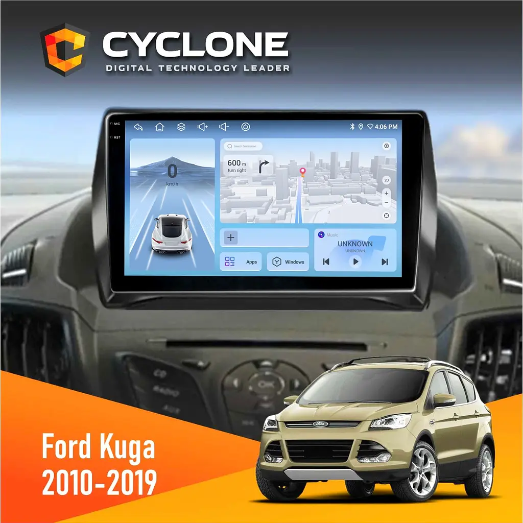 Штатна магнітола Ford Kuga 2013-2019 Cyclone C9-012 4x64, DSP, 4G Cyclone (НФ-00007835)